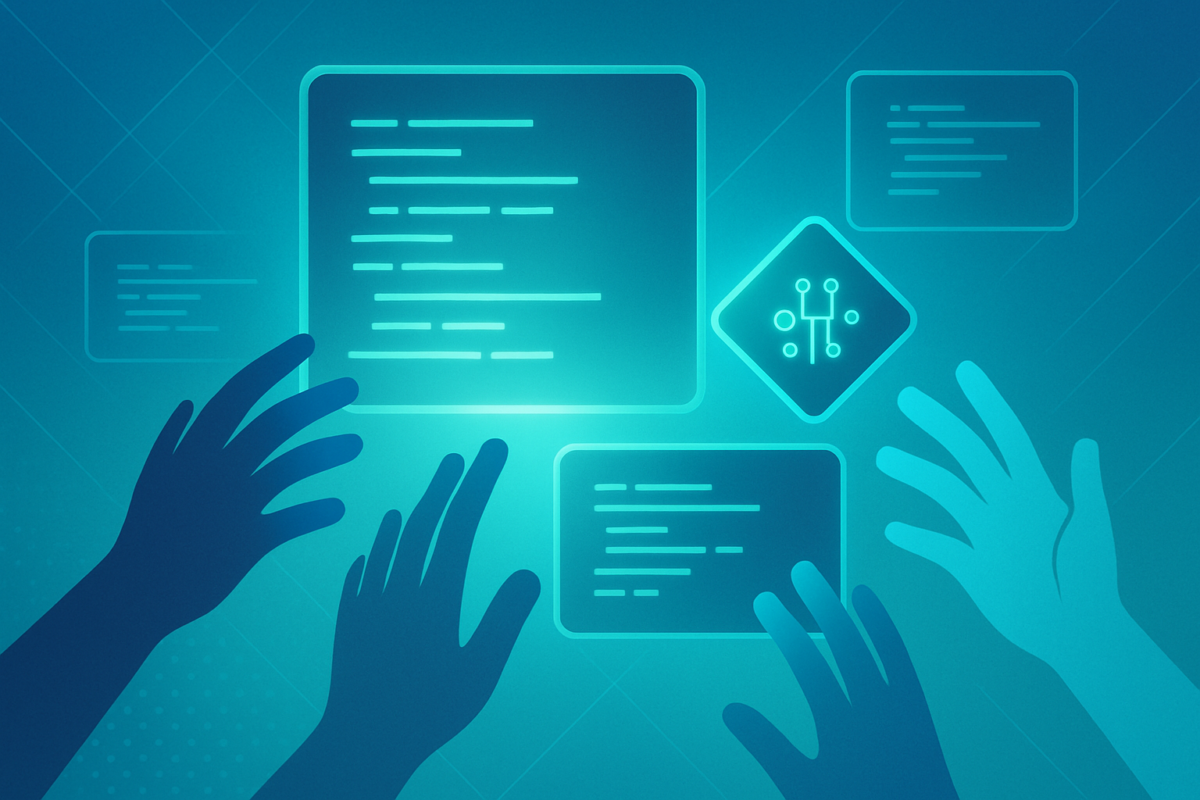 Vibe coding market democratized software creation illustration