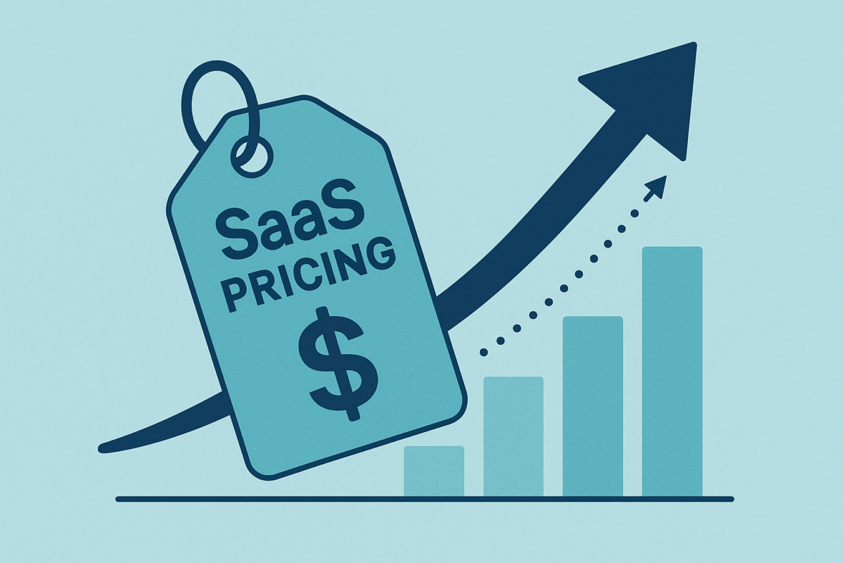 Dramatically increasing price tag representing SaaS pricing hike