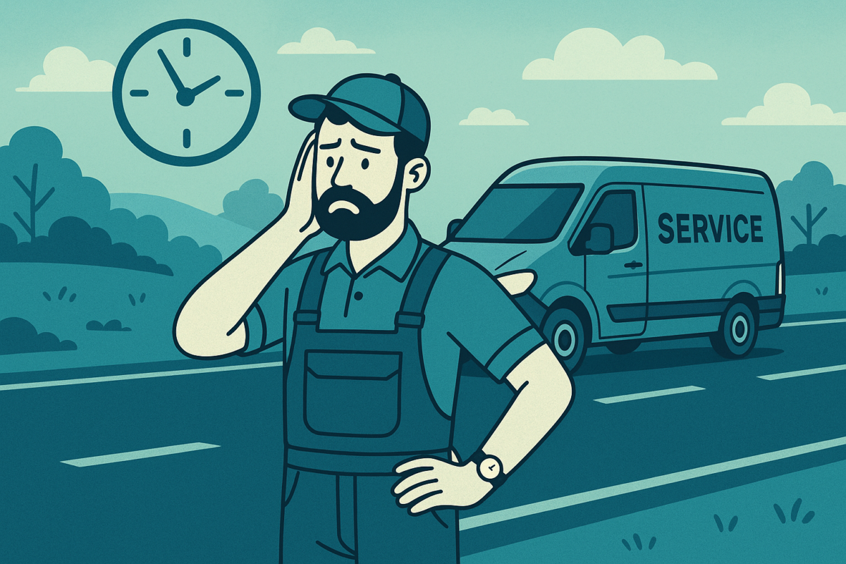 Field service technician making an unnecessary second truck roll due to lack of remote support
