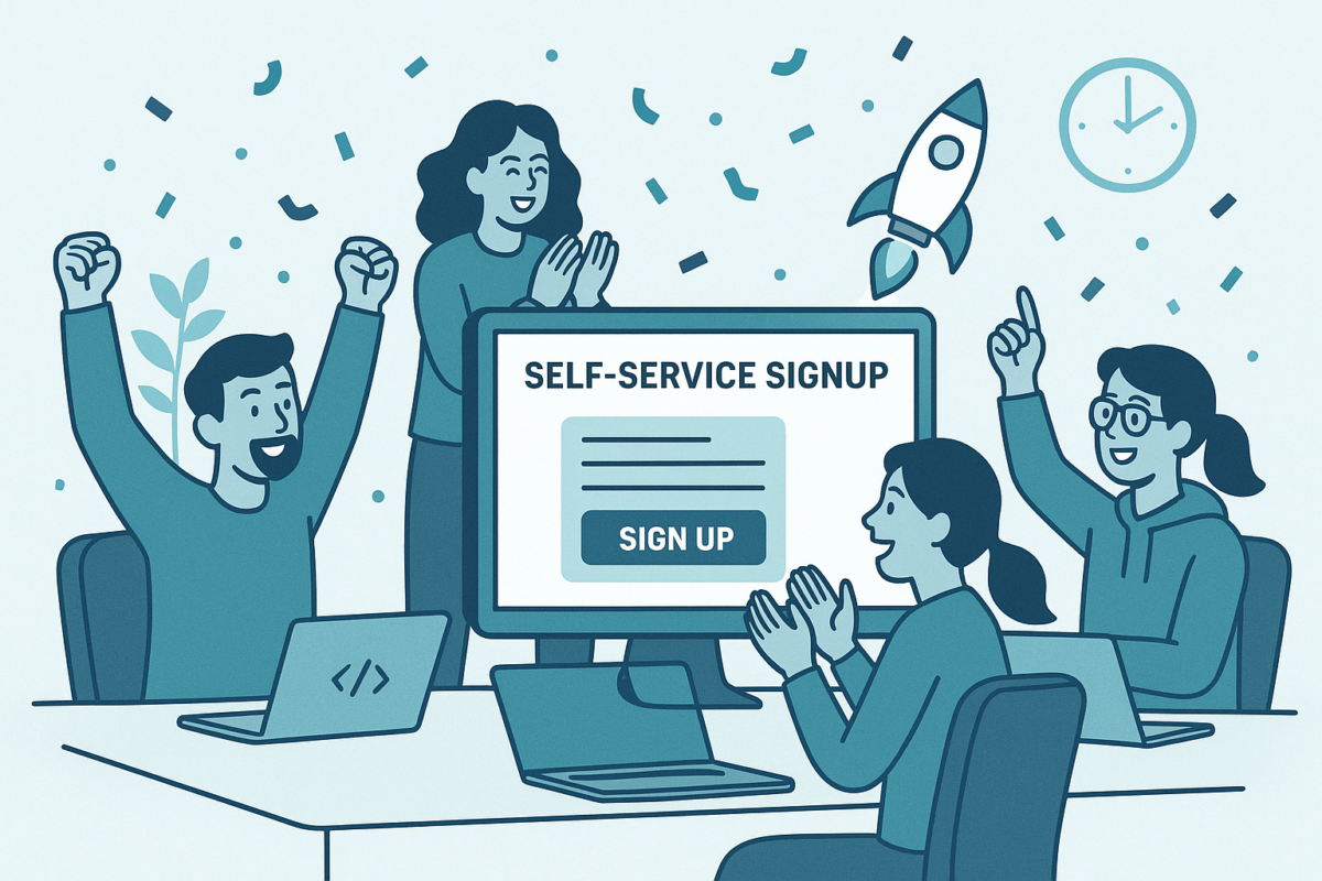 self-service SaaS signup launch