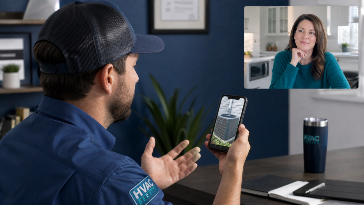 video diagnosis before dispatch for HVAC technicians