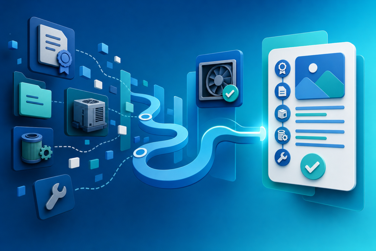 Field service information gaps connecting warranty, service history, parts, and visual evidence