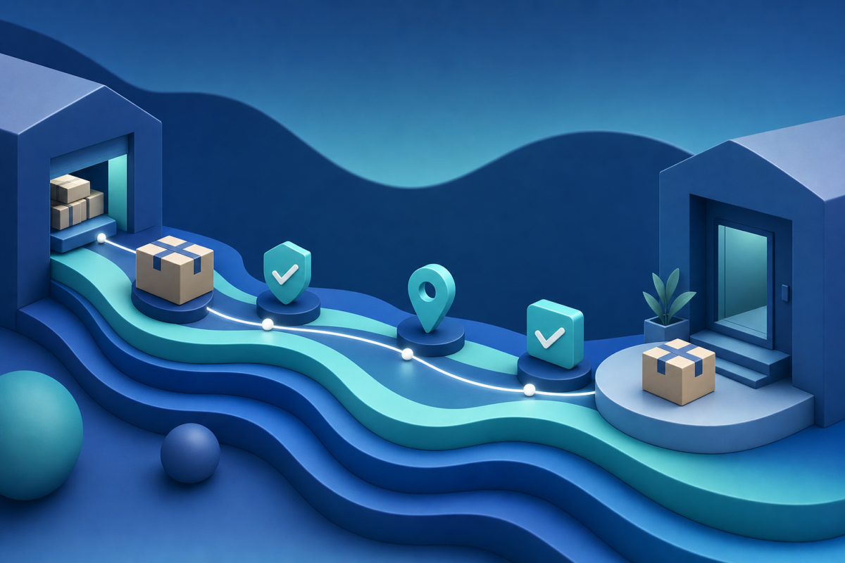 delivery support journey with reliable package tracking checkpoints