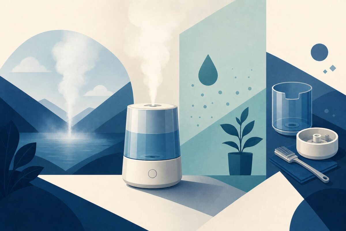 Humidifier reservoir and cleaning context