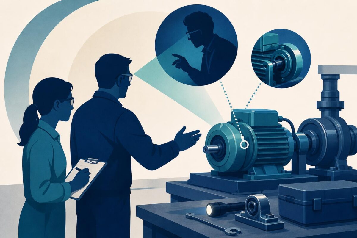 Junior Technician Support illustrated through shared observation of physical equipment