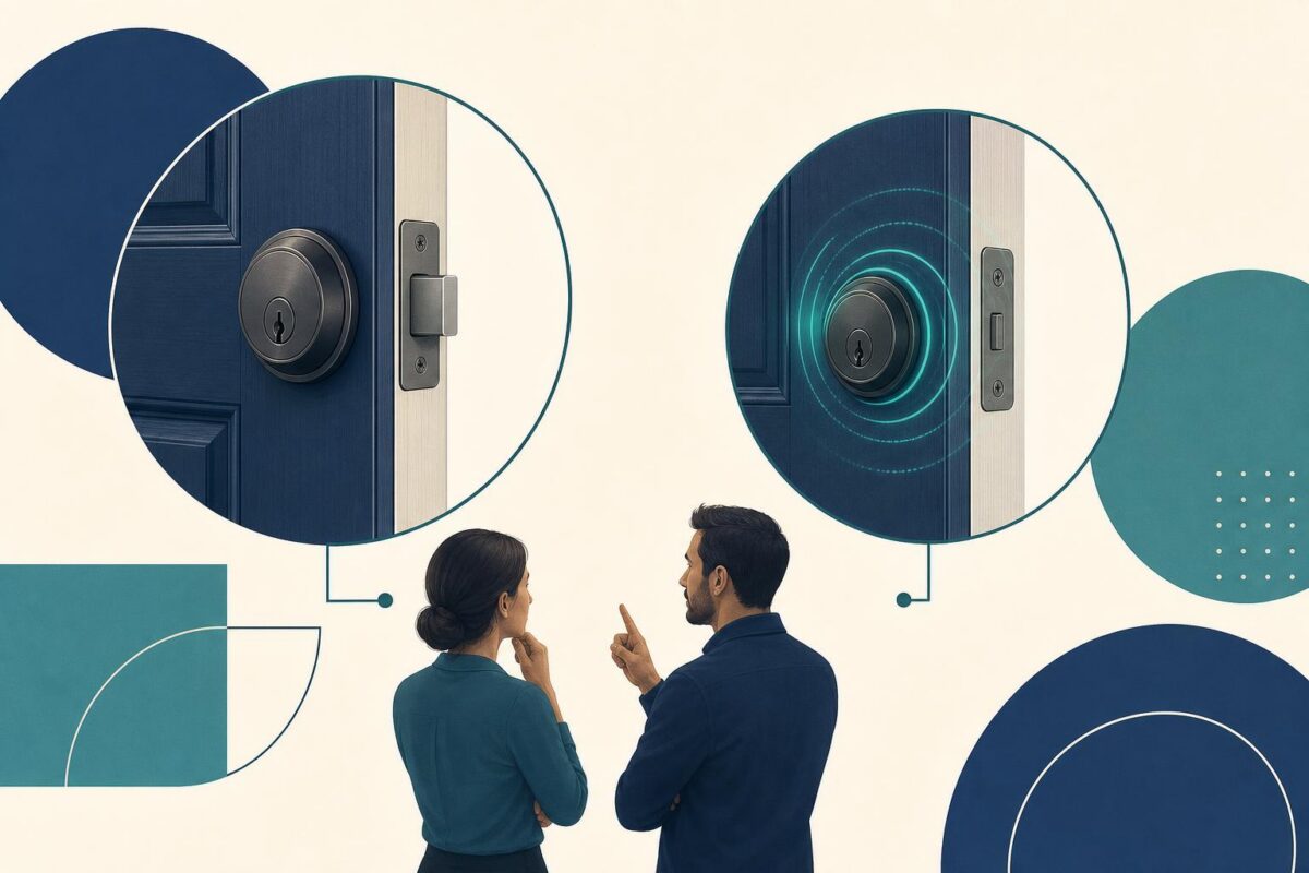 Physical door alignment distinguished from electronic lock response