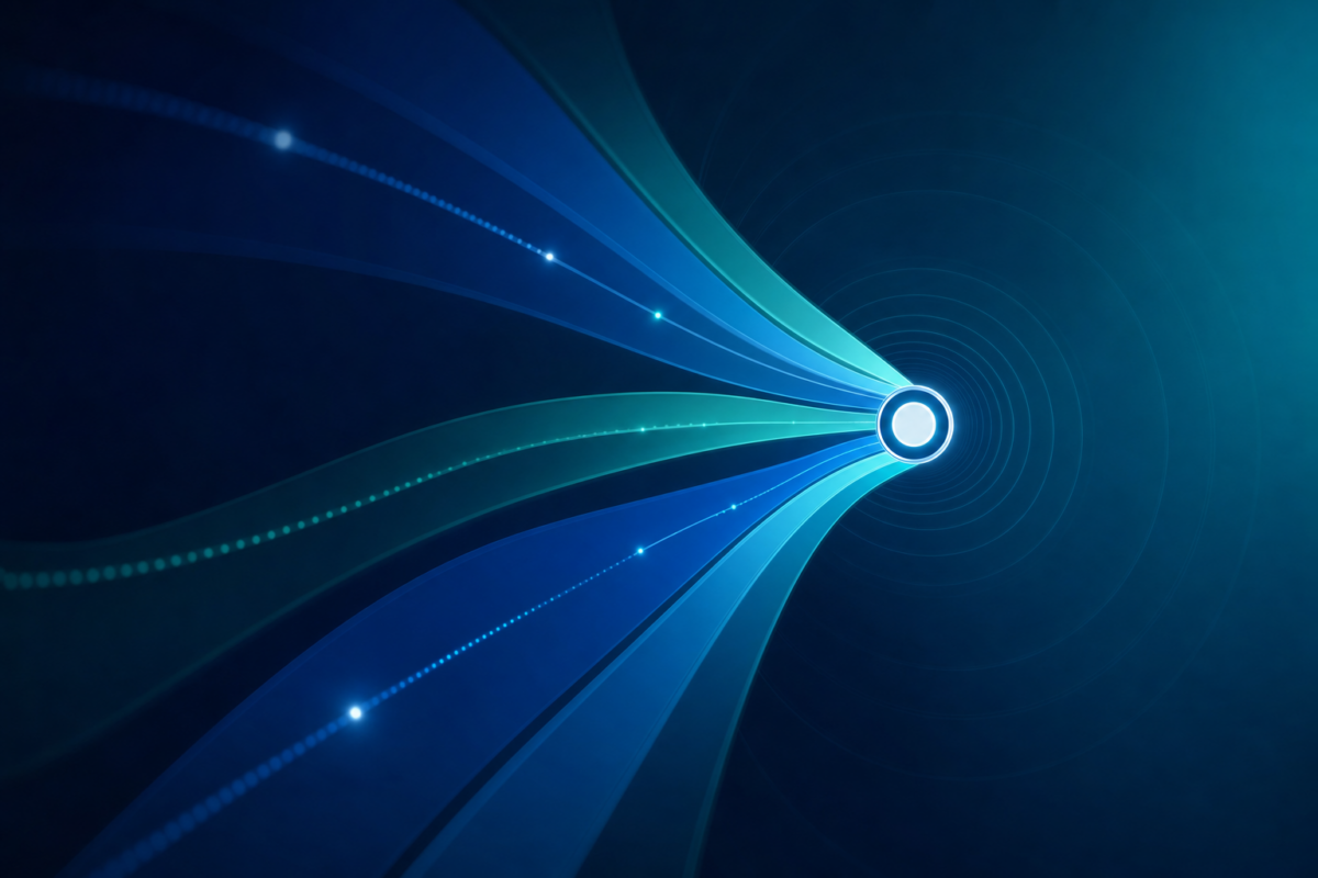 Abstract blue and teal transactional customer feedback checkpoint