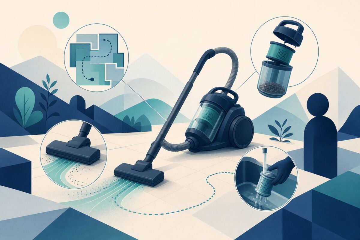 Vacuum cleaner head and accessible pickup path